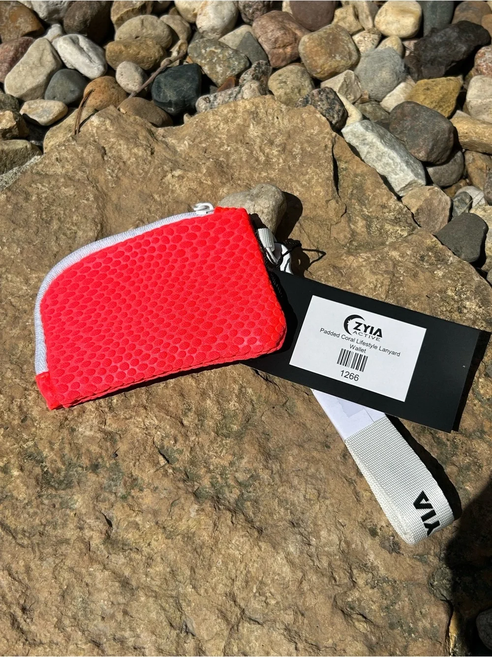 ZYIA Active Padded Coral Lifestyle Lanyard Wallet New with tag and bag!